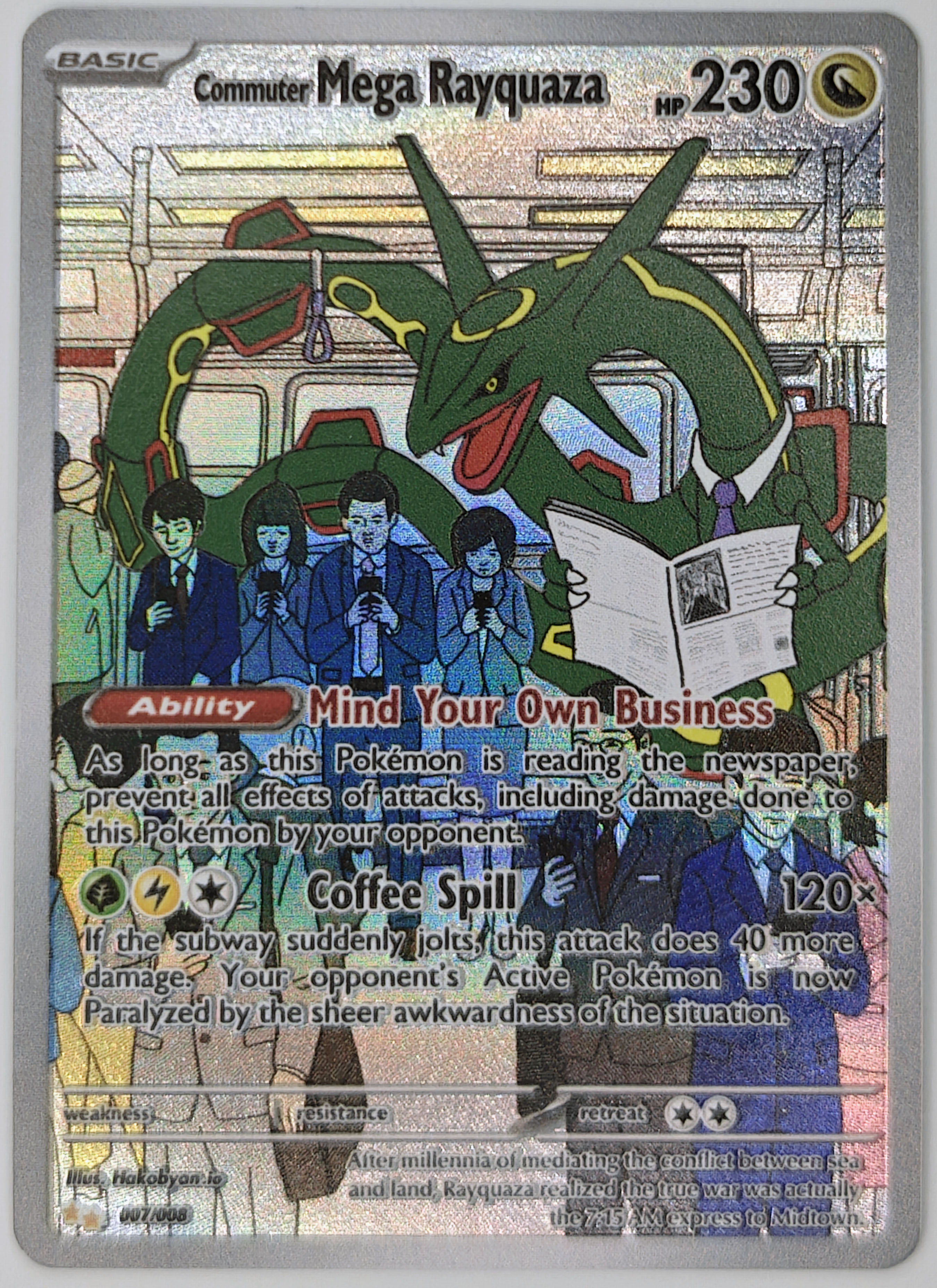 Mega Commuter Rayquaza card