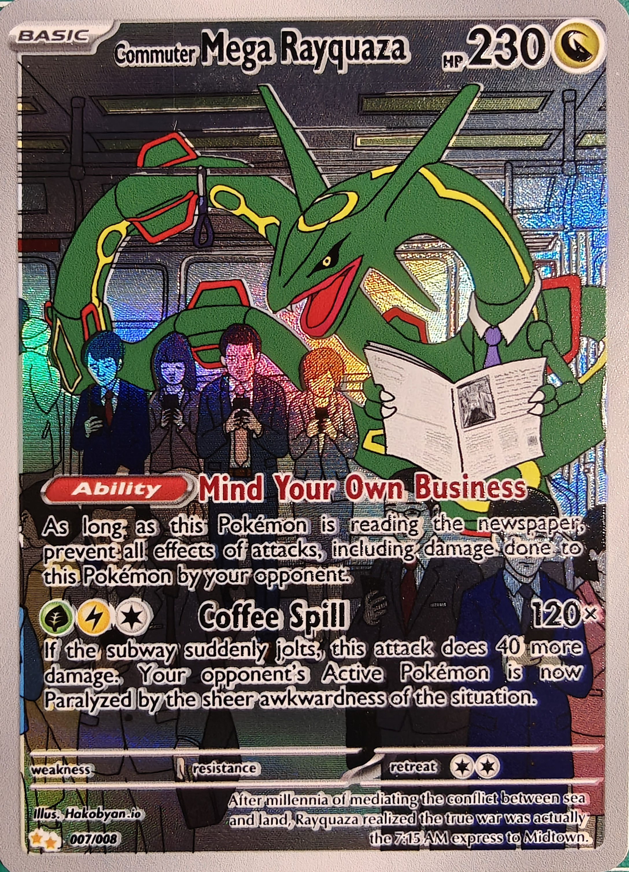 Mega Commuter Rayquaza card